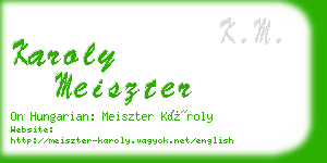 karoly meiszter business card